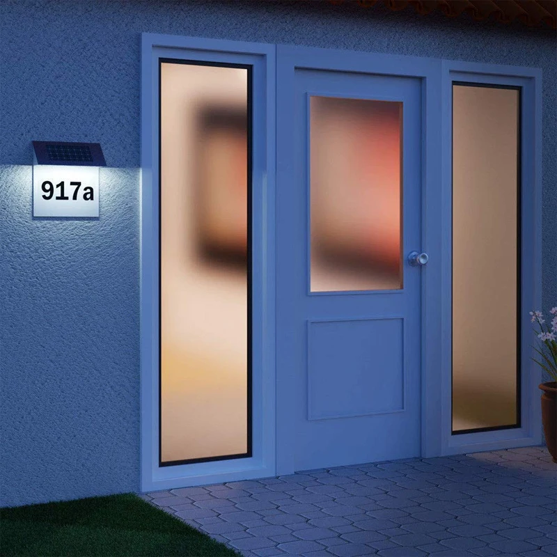 

Bailing Solar Address Number Signage, LED Solar House Number Light, with Light Control Induction Home Lighting, IP65 Waterproof