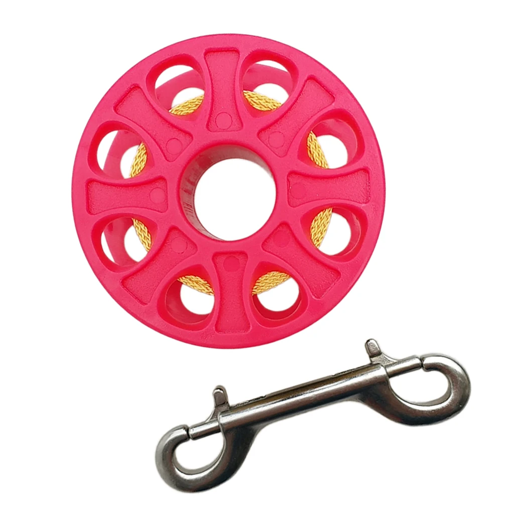 Scuba Diving Diver Dive Reel Finger Spool & 18m Line, Double End Bolt Snap - Choice of Color