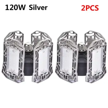 

LED Lamp E27 LED Bulb120W Garage Light Deform Light For Workshop Warehouse 4 Panel 96LED 12000LM 85-265V 6000-6500K