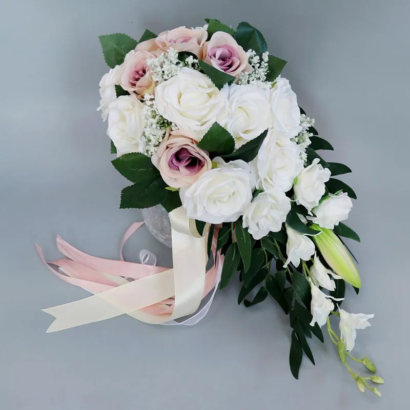 Wedding Bride Bouquet Hand Tied Flower Decoration Holiday Party Supplies European chaise longue roses wedding flowers wedding bouquets wedding flower decoration
