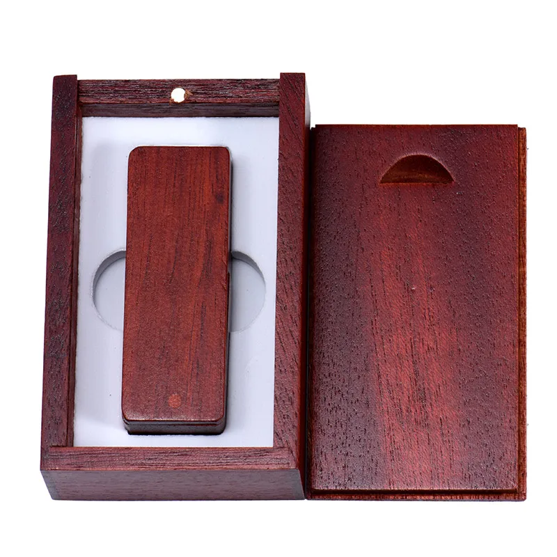 Redwood with box JASTER(более 10 шт. бесплатный логотип) USB 2,0 деревянный квадратный армейский нож Флешка 64 ГБ 32 ГБ 16 ГБ 4 ГБ Usb флэш-накопитель карта памяти подарок - Цвет: Redwood with box