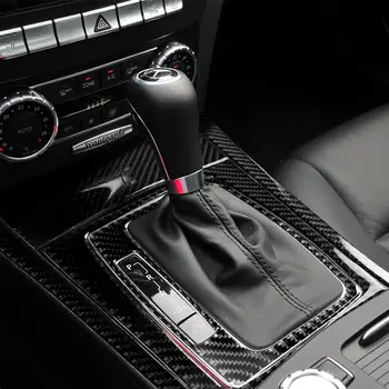 

For Mercedes Benz C Class W204 2007-2013 Carbon Fiber Gear Shift Box Panel Trim