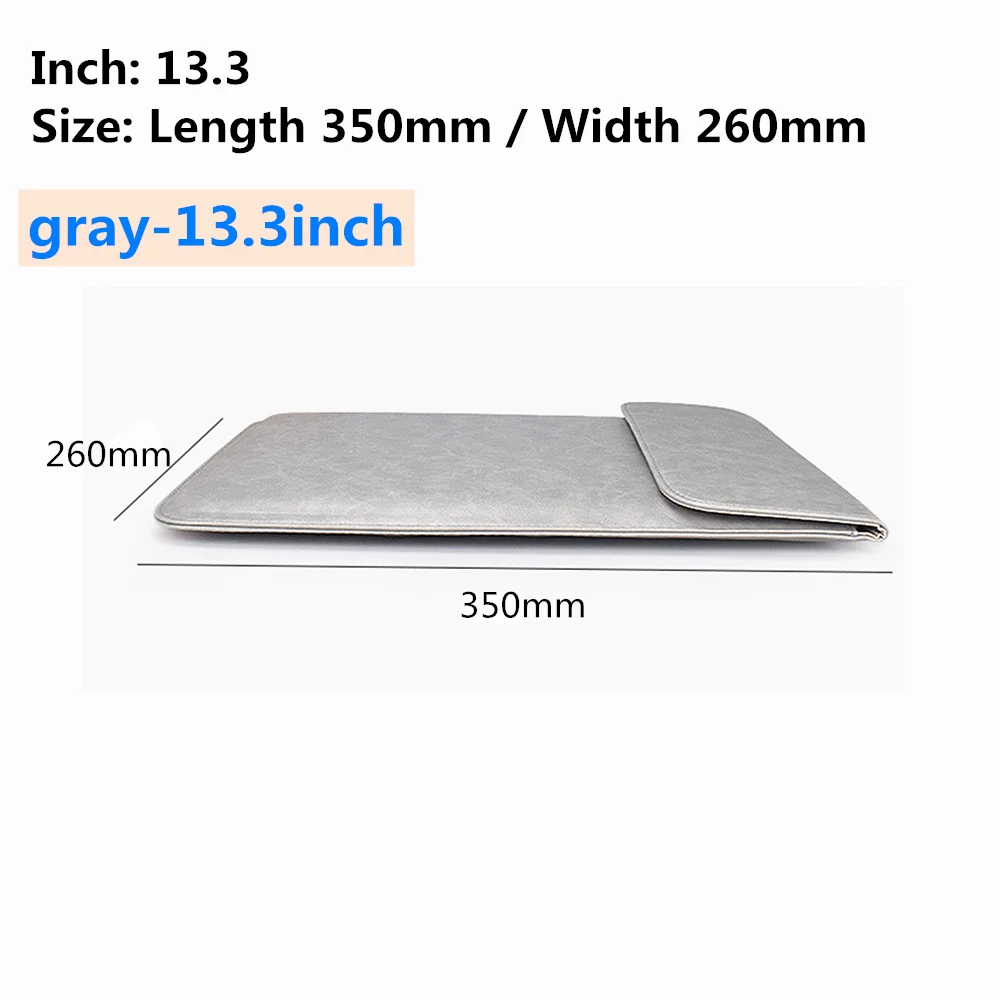Коврик для мышки для ноутбука чехол для Apple Macbook huawei pro 13,3 15,4 дюймов просо защитный кожаный чехол вкладыш для ноутбука посылка - Цвет: gray-13.3inch