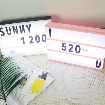 

A4 Cinematic Lightbox wIith 99 Letters Illuminated Light Up Box Sign USB Powered Perfect Decorative Gift A4 Cinematic Lightbox