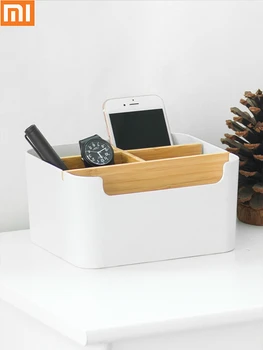 

Xiaomi Simple Cosmetics Storage Box Desktop Partition Rack Environmental Protection Bamboo Fiber Dirt-resistant Easy To Clean