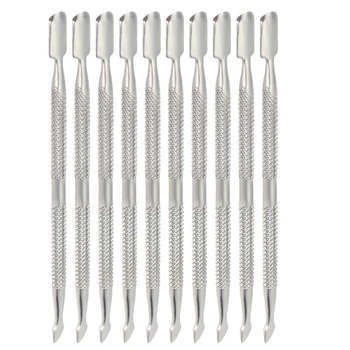 

5/10Pcs Stainless Steel Nail Cuticle Pusher Dead Skin Fork Trimmer Pedicure Nail Art Manicure Pedicure Tool