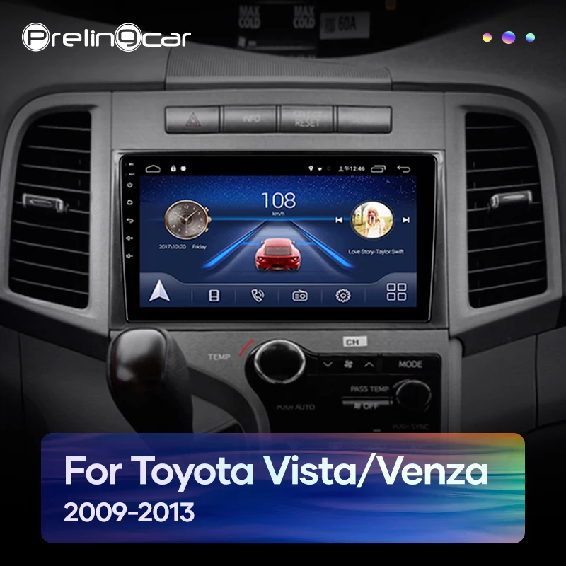 4G LTE сетевой навигационный плеер android 10 0 система стерео для Toyota Vista venza 2009 2013 года gps