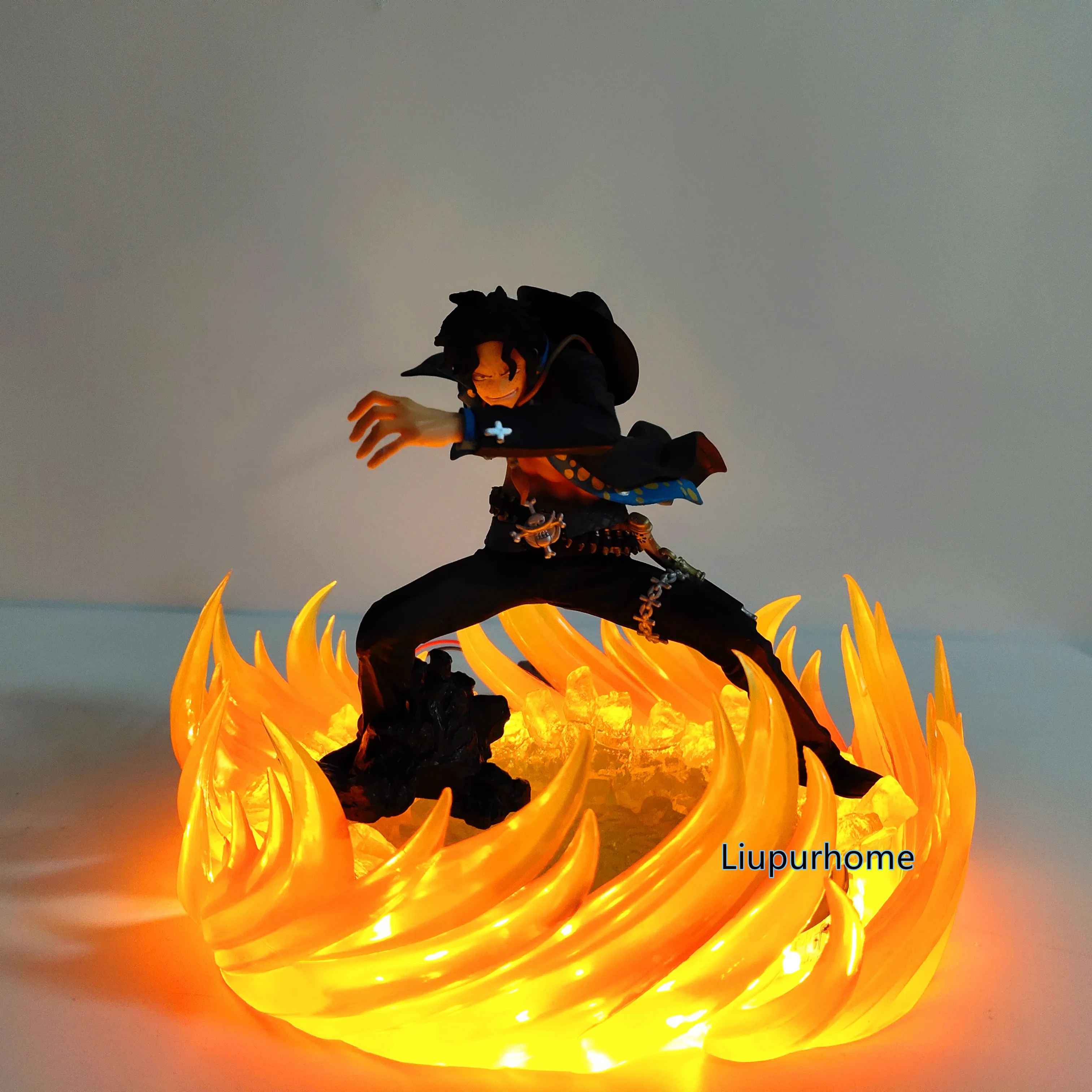Lampara one piece Ace пожарная сцена светодиодные ночники цельная лампа для спальни Рождественский подарок
