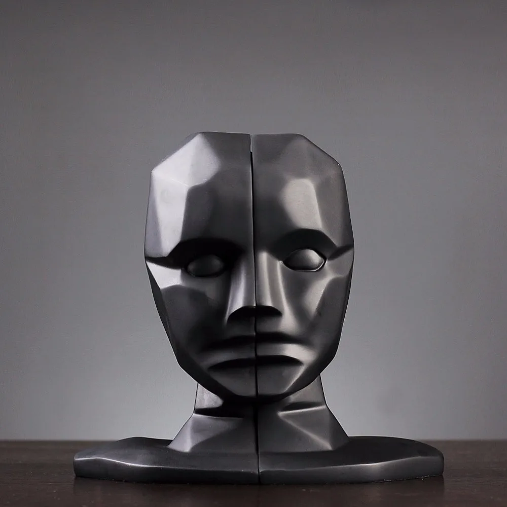 Creative Brain Hole Wide Open Statues Sculptures Resin Decor Crafts Gifts Figurines Desktop Home Decoration Accessories Modern 3