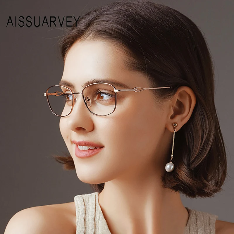 Rectangle Titanium Glasses Frames Women Glasses Eyeglasses Frame
