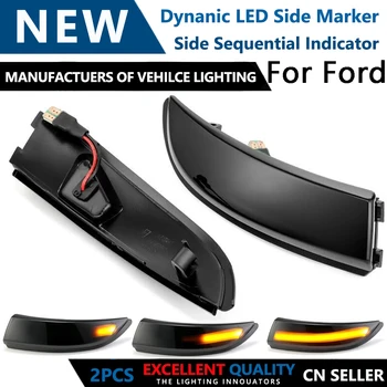 

2pcs LED Dynamic Turn Signal Light Fit For Ford Fiesta 2008-17 B-Max 2008-2017 Flowing Water Blinker Flashing Light