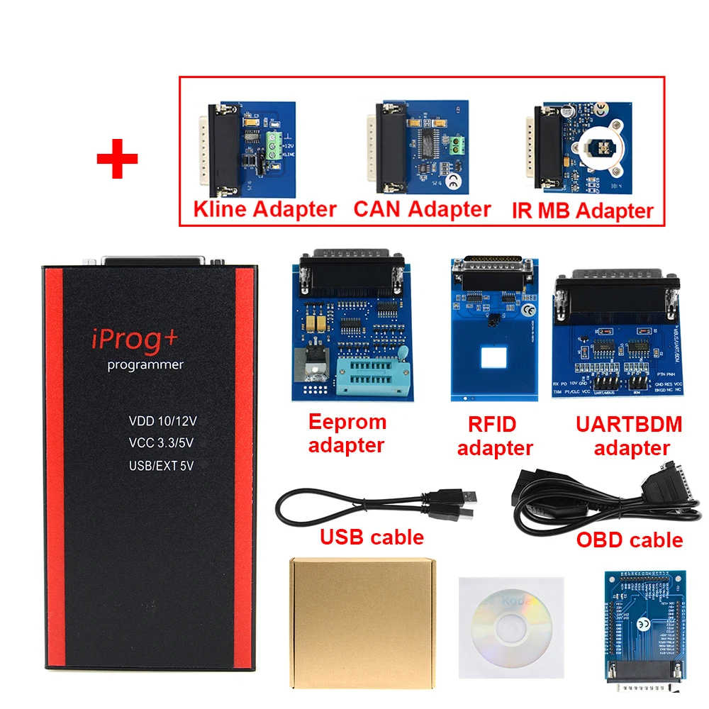 2022 V87 Iprog+ Key Programmer Support IMMO + Reset Iprog Pro Till 2019 with 11 adapter with free shipping engine temperature gauges Diagnostic Tools