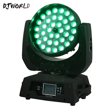 

Djworld LED Wash Zoom 36x18W RGBWA+UV Moving Head Lighting(Touch screen) For Dj Disco Light Party KTV Night Club Stage Effect
