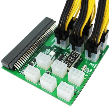 

6pin Mining Replacement Server Power Supply ZEC ZCASH ETH Ethereum Parts Breakout Board LED Display For HP PSU GPU