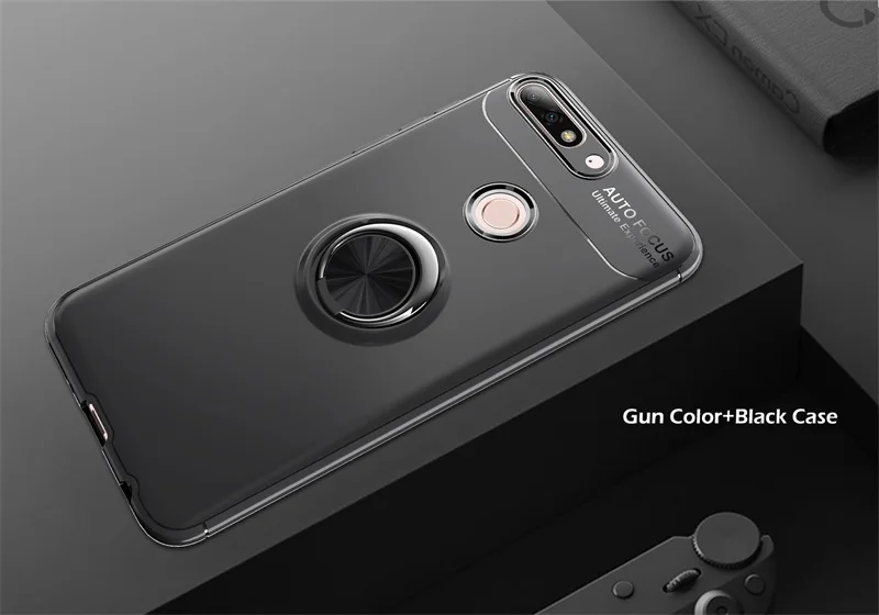 Huawei Honor 7A Pro Чехол Y6 Prime 5," Задняя крышка Роскошный чехол для телефона для huawei Honor 7C Pro 5,99" PC жесткие сумки оболочка - Цвет: Черный