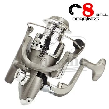 

PULLINE Wheels Fish Spinning Fishing Reel 5.5:1 8BB 1000-7000 Series Spinning Wheel Type Sea Rock Lure Fishing Reels Pesca Peche