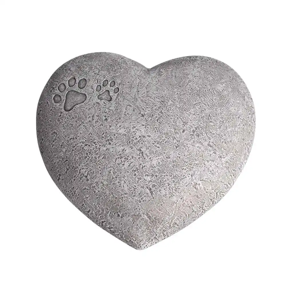 Personalized Pet Memorial Stones, Heart Shaped Dog Grave Marker, Dog Garden Tombstone with Any Message-Pet Sympathy Gift