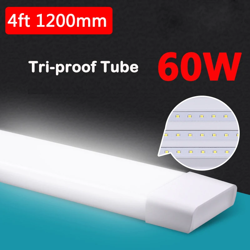 Led Lights Tube Home Lighting Kitchen Bedroom Garage Fixture t5/t8 Ceiling Linear Lamp Strip 220V Closet Cabinets 90/120cm Tube 2