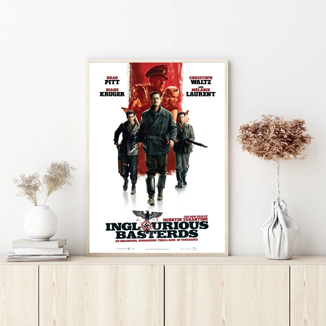 IngloriousBastardsMoviePosterArtWallCanvasPaintingBedroomLivingRoomHomeDecorationNo