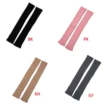 Women Winter Ribbed Knit Long Fingerless Gloves Over Elbow Arm Warmer Lady Female Casual Outdoor Sleeve Protector Case