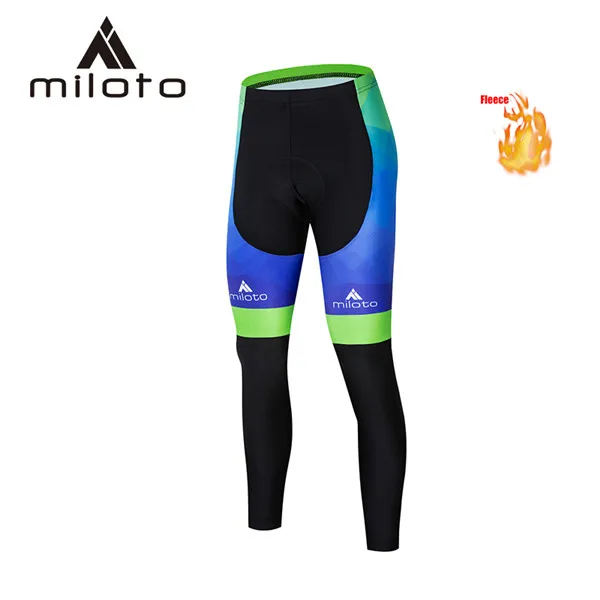 pants MILOTO, Термальный флисовый велокостюм, Униформа, мужские брюки, горный MTB, велосипедная куртка, спортивный костюм, длинная велосипедная одежда, 5D гель - Цвет: pants