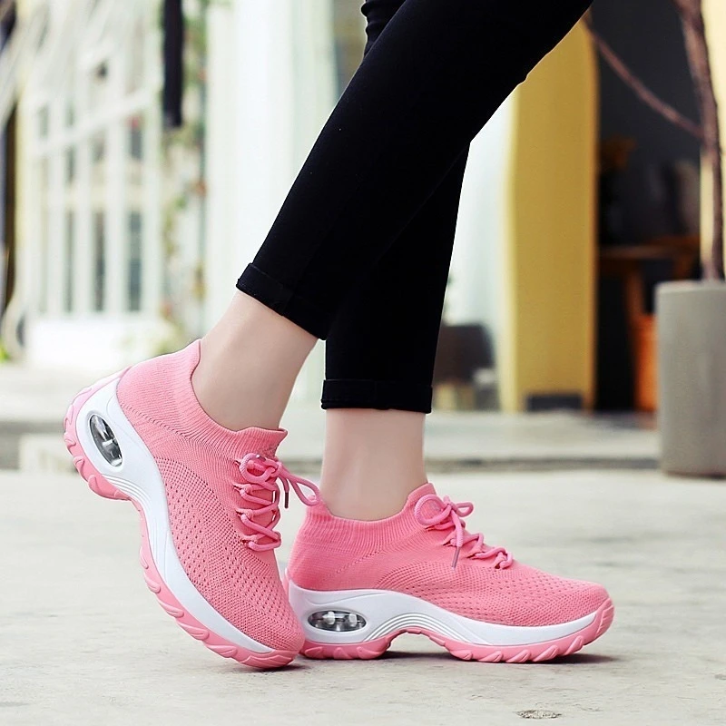 Женская теннисная обувь; Новинка 2019 года; tenis feminino; дышащая сетчатая спортивная обувь со шнуровкой; удобная спортивная обувь; кроссовки