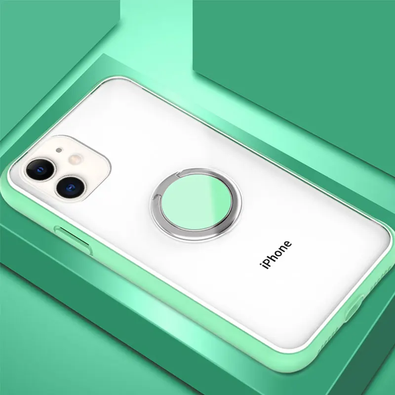 Ring Case For iPhone 11 Pro Max X XR XS 8 Plus 7 6S 6 Silicone Shockproof Bumper Clear Matte Back Cover Luxury Brand Accessories |