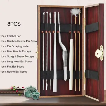 

8pcs/set Travel Manual Cleaning Scraping Durable Earwax Portable Home Remove Practical Ear Pick Tool