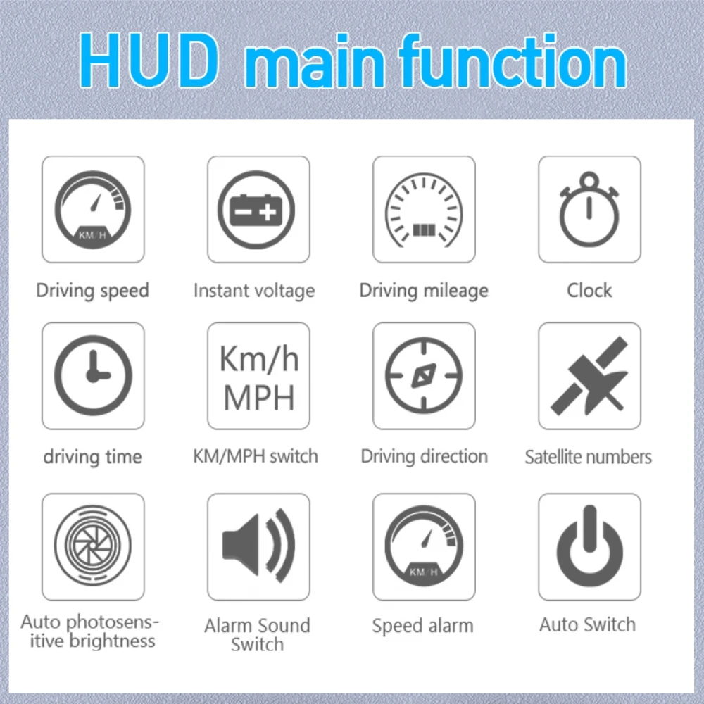 A300 3,5 дюймов HUD на лобовое стекло Дисплей авто-Стайлинг Hud Дисплей превышение скорости Предупреждение лобовое стекло сигнализации проектор Системы Универсальный Авто 5