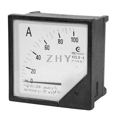

42L6 Model Square Ampere Meter Gauge Black AC 0-100A