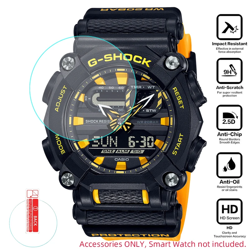 Copertura Di Vetro Dura Della Pellicola Della Protezione Dello Schermo Per Casio G-Shcok Ga-900/2100 Gbd-100/H1000 Gst-B100/B200/B300 Ae-1500Wh Prg-24