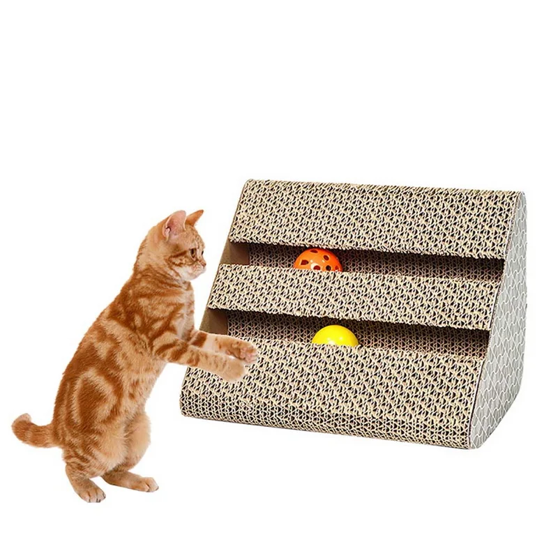 

Cat Scratch Board Pad Grinding Nails Interactive Protecting Furniture Cat Toy Large Size Cat Scratcher Toy Cardboard