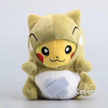 

16 cm Cute Pikachu Cosplay Elves Plush Toys Doll Peluche Japan Anime Pikachu Rabbit Stuffed Animals Toys Baby Kids Gift