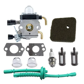

1 Set Carburetor Kit Replacement Part for Stihl FS38 FS45 FS46 FS55 KM55 FS85 Air Fuel Filter Gaskets Carb Tube Bulbs Accessory
