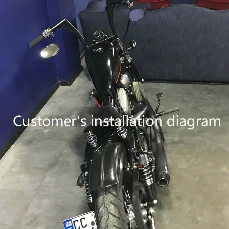 1,2" Fat 12" Rise широкий руль для мотоцикла руль для Sportster XL 883 Dyna Softail железный черный для FLST для FXST