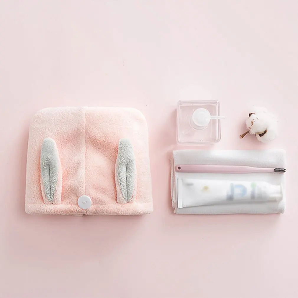 Кролика Ears high Ёмкость Rapided сушки волос Полотенца быстросохнущая шапкой с ушками, завернутый Полотенца купальный Кепки для Для женщин и девочек