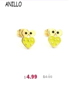 ANILLO/женские серьги-гвоздики с искусственными жемчужинами, с растительными цветами и счастливыми моментами, из нержавеющей стали, золотого цвета, милые детские ювелирные изделия для девочек