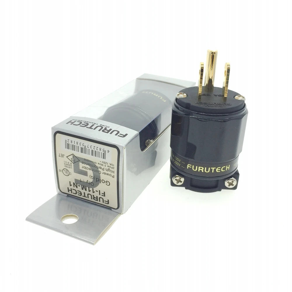 FURUTECH FI-11M-N1 / FI-11-N1(G) Audio Power Plug 24K Gold plated IEC Connector plug 15A/125V Hifi