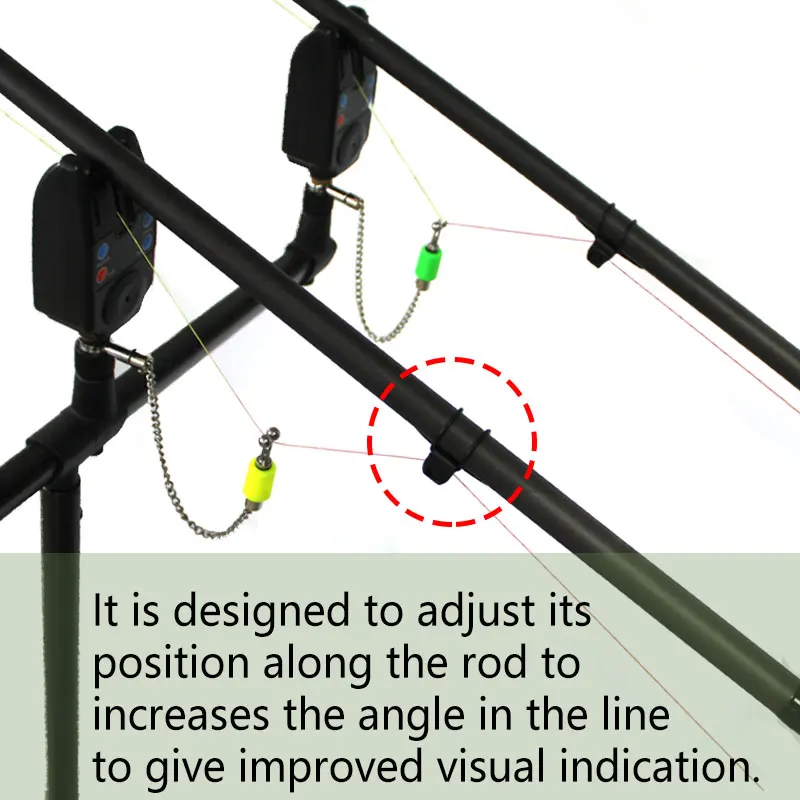 Carp Fishing Rod Accessories Carp Bobbin Fishing Alarm Indicator Swinger Nylon Main Line Tackle Mini Clip 2pcs