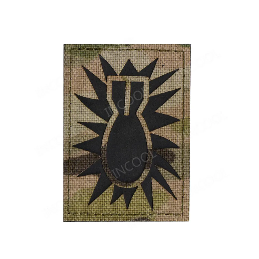 EOD Infrared Reflective IR Embroidered Patches US Flag Tactical Military Patches Emblem Badges Applique Embroidery Badges 