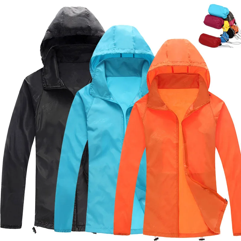 

2019 Thin Jacket Female Spring Autumn Large Size 3XL Overalls Sunscreen Windbreaker Jacket Sunscreen Dry Clothing Couple Models
