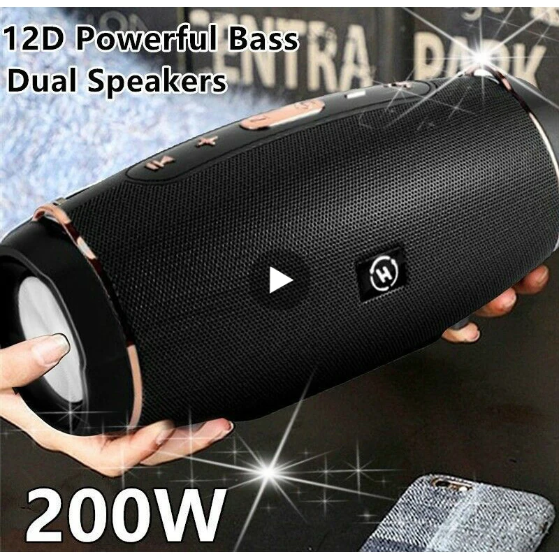 US $25.70 Portable Bluetooth Speaker Powerful Subwoofer Radio FM Wireless Caixa De Som Bluetooth Speaker Music Sound Box High Power Bass
