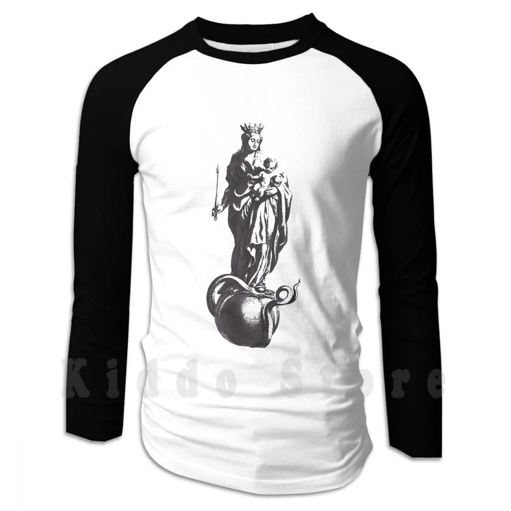 

Mary And Jesus Sticker Christian Shirt Merry Christmas Gift Mary Virgin hoodies long sleeve Jesus Christ Dank