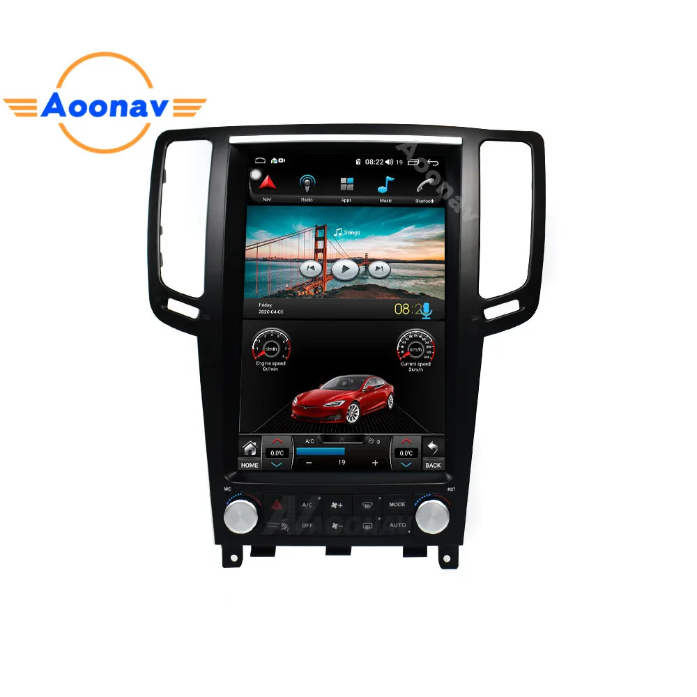 Автомагнитола 2 din на Android мультимедийный проигрыватель в стиле Тесла для Infiniti G25