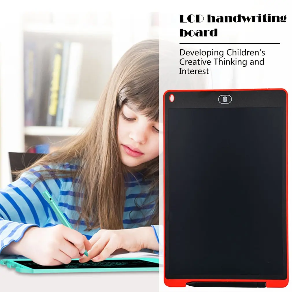 12 lcd планшет для письма, цифровой планшет для рисования, блокноты для рукописного ввода, портативная электронная доска для планшета, ультратонкая доска с ручкой dropshi