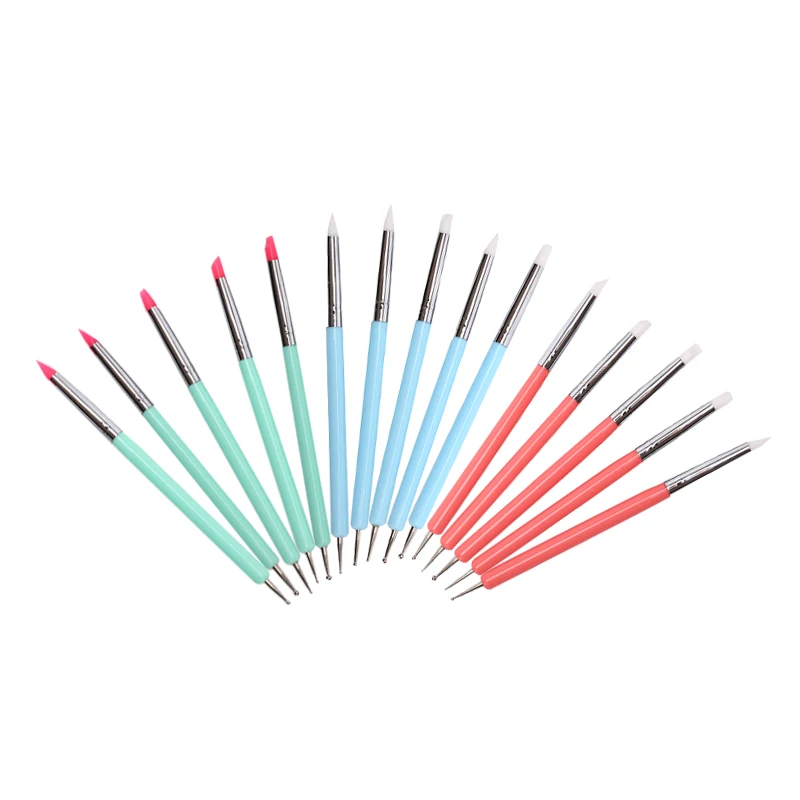 5pcs 2 Way Pottery Clay Ball Styluses Polymer Clay Sculpture Tool Nail Art Carving Modeling