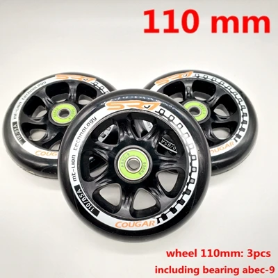 Колеса скутера 110*24 мм PU колеса 2 шт./партия - Цвет: 3 pcs 110