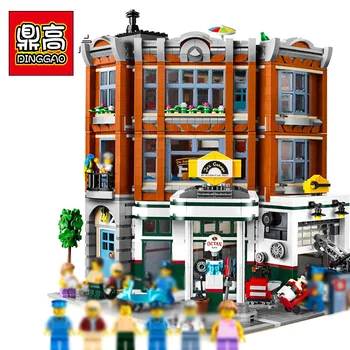 

DG006 Corner Garages Set Assemblage 2569 Pcs Building Series Blocks Bricks Kids Toys Collectable Gifts 10264 15042