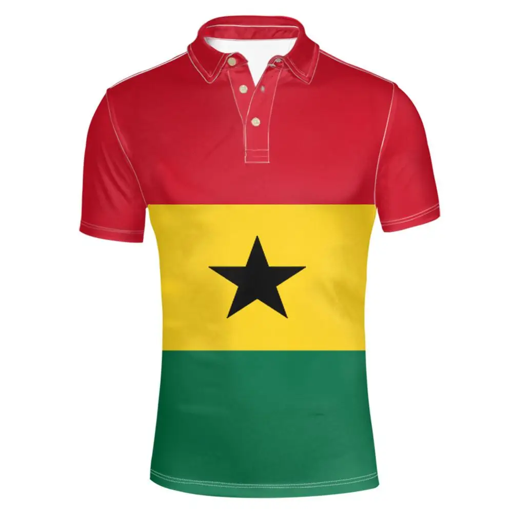 

Ghana youth diy free custom made name number gha Polo shirt nation flag gh country college print photo text logo clothes