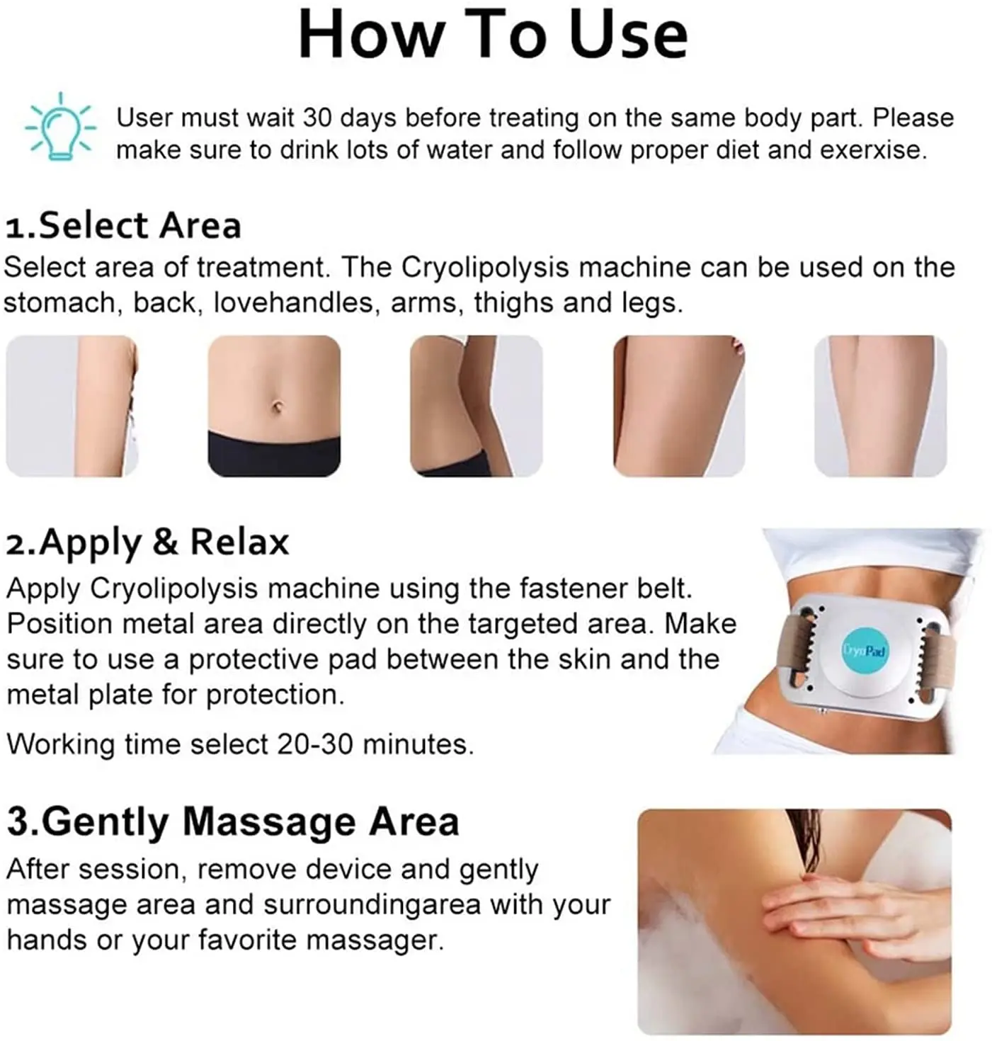 Fat Freezing Body Shaper for Arm Waist Thigh Hip Weight Loss Beauty Device